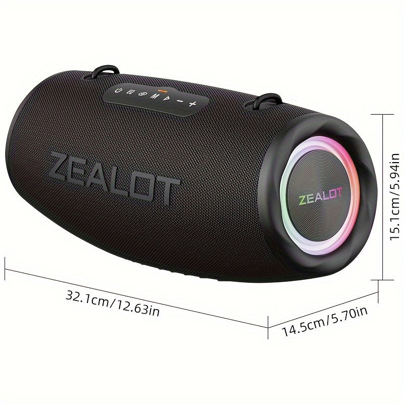 Altavoz subwoofer portátil Bluetooth para exteriores con sonido HiFi de 80W, batería de 16000mAh y duración de reproducción de 24 horas