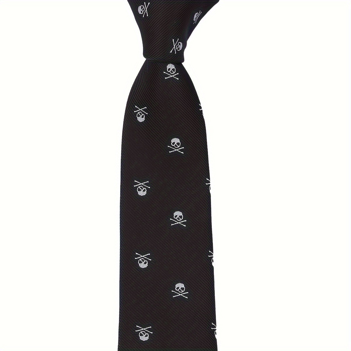 Polyester Printed Fashion Necktie with Classic Skull Design for Men, Perfect for Gift Giving