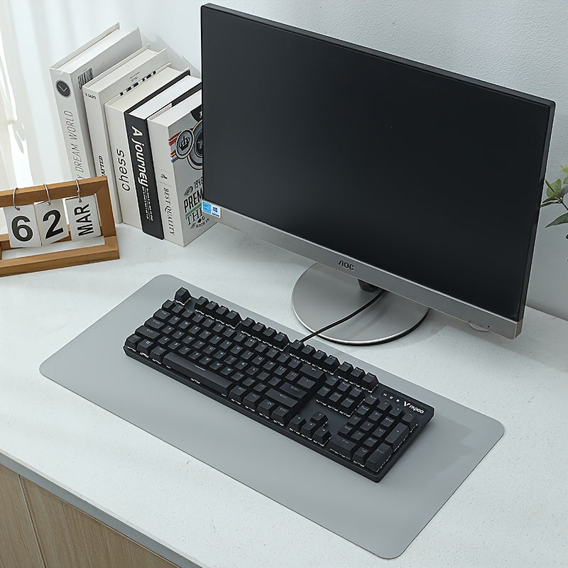 1 Ta'sir qilmaydigan PVC sun'iy charm ish stoli mato, suv o'tkazmaydigan va dog'ga chidamli, tozalash oson, ofis yoki o'qish stoli uchun bir nechta ranglarda mavjud.