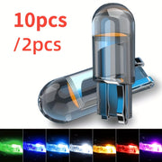 Luz de coche LED W5W T10 COB de vidrio blanca 6000K 12V bombilla de matrícula y domo