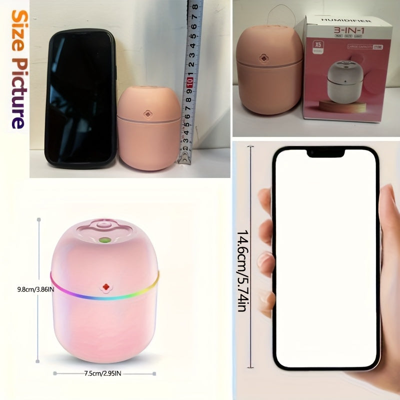 Xona va avtomobil uchun Atmosfera Nuri bilan Aromaterapiya USB Namlantirgich