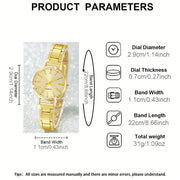 Women's Fashion Watch and Jewelry Set Alloy Round Analog Quartz Non-Waterproof