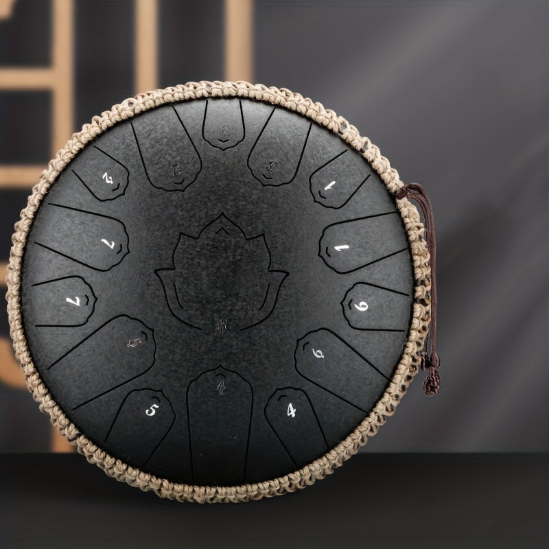 Steel Tongue Drum 15 Notes Handcrafted Meditation Yoga Relaxation 33cm Key of C