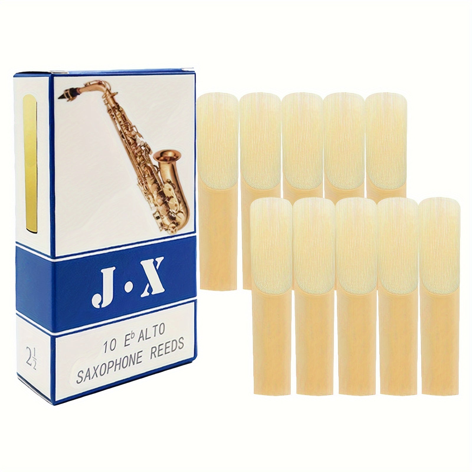 10 Alto Saxofon qog'ozlari Kuchaytirish 2.5 Yorqin Sariq Canary Eb Sax Aksessuarlar Individually Packaged