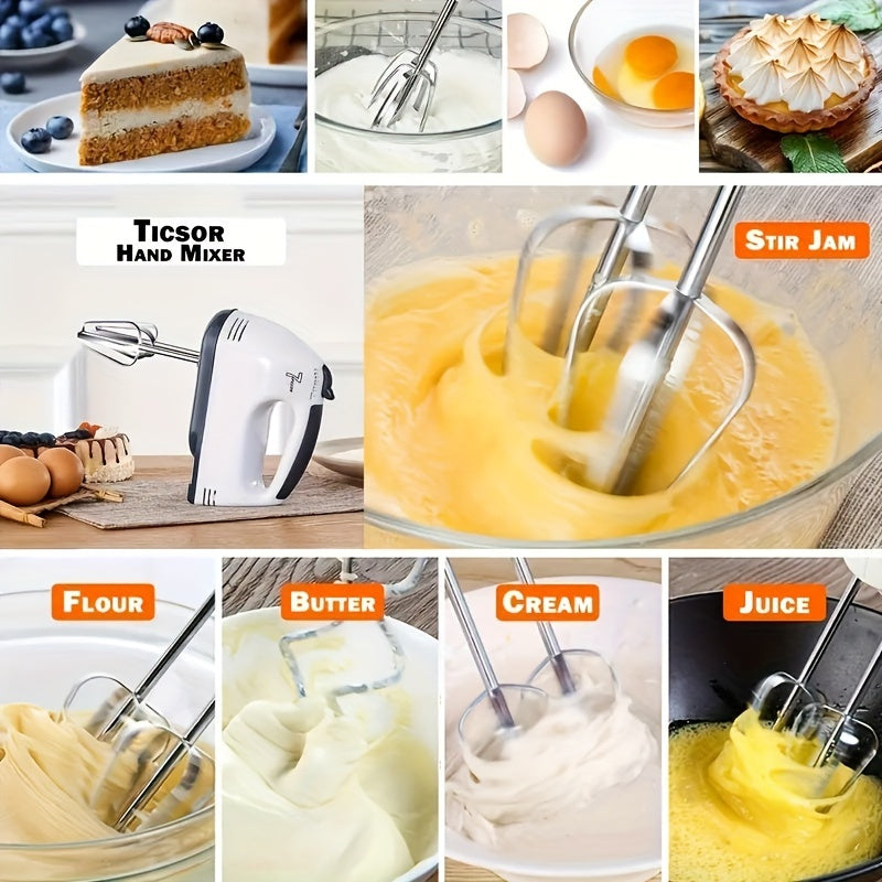 High-Speed Electric Hand Mixer with 7 Speed Control for Baking and Whisking