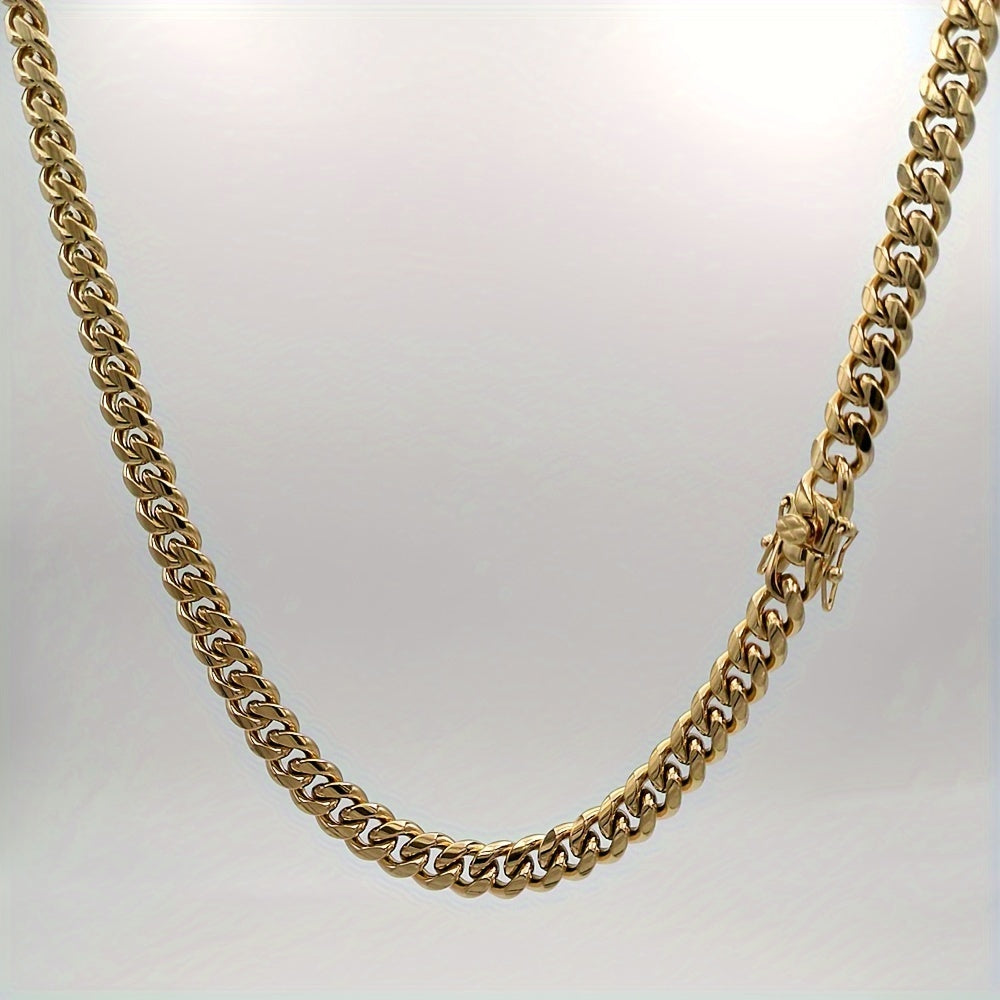 Stainless Steel Hip Hop Link Chain Jewelry Set for Men Choker Necklace and Bracelet