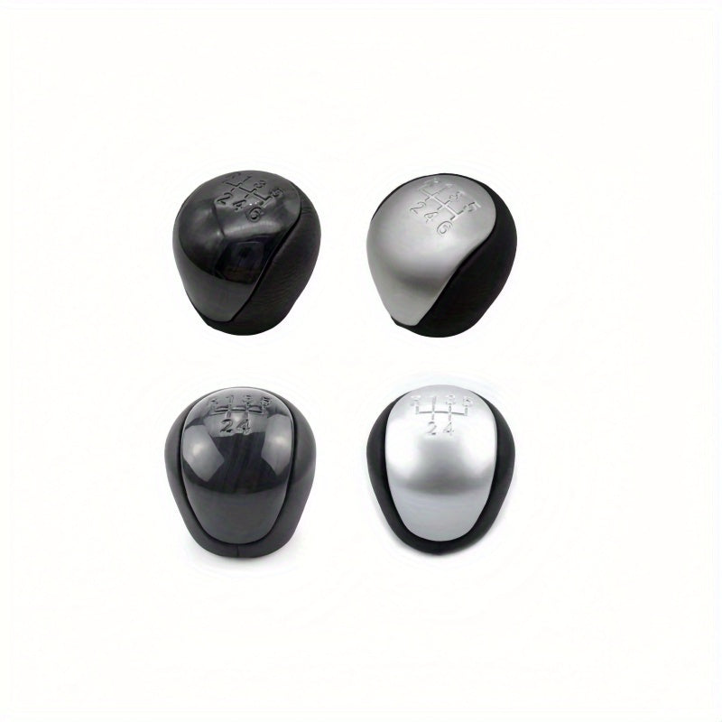 Premium xromlangan mexanik transmissiya uchun gear shift knopkasi, qora ABS