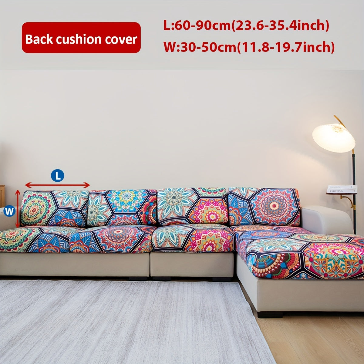 Bohemian Cushion Cover with Colorful Paisley Print for Living Room Sofas