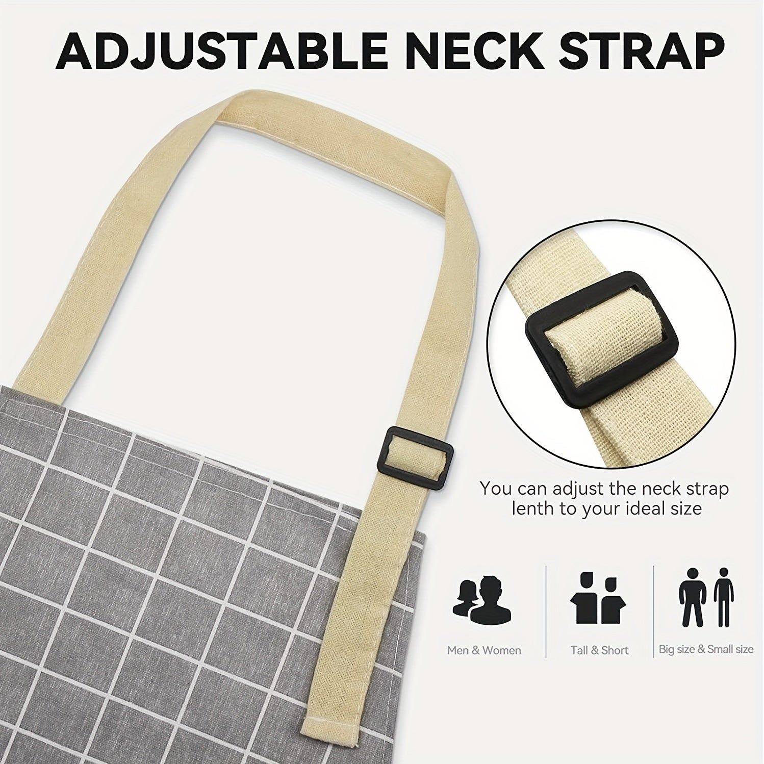 2 dona to'qima suv o'tkazmaydigan oshxona aproni, cho'ntaklar bilan, moslashuvchan bo'yin tasmasi va uzoq bog'ichlar bilan, pishirish, oshpaz yoki uy oshxonasi uchun foydalanish uchun