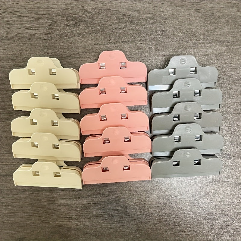 Set of 5 ABS Plastic Bag Clips in Assorted Colors for Kitchen Sealing
