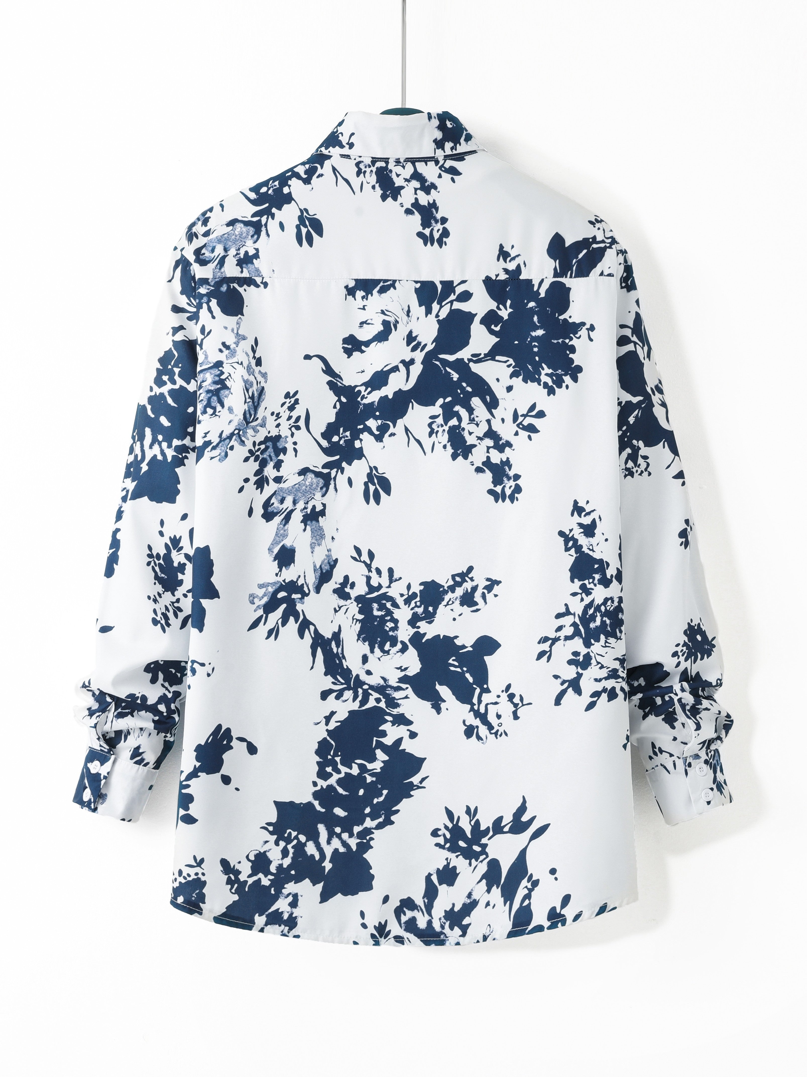 Katta o'lchamdagi, gullar bilan bezatilgan erkaklar koftasi katta va baland erkaklar uchun