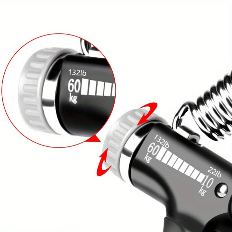 Adjustable Hand Grip Strengthener with Counter 10-60Kg Forearm Exerciser for Wrist and Finger Training