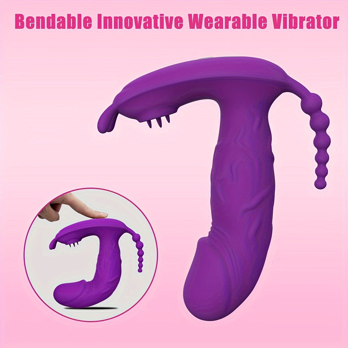 Ayollar uchun kiyiladigan vibratsiya qurilmasi, G-spot stimulyatori va ilova boshqaruvi bilan