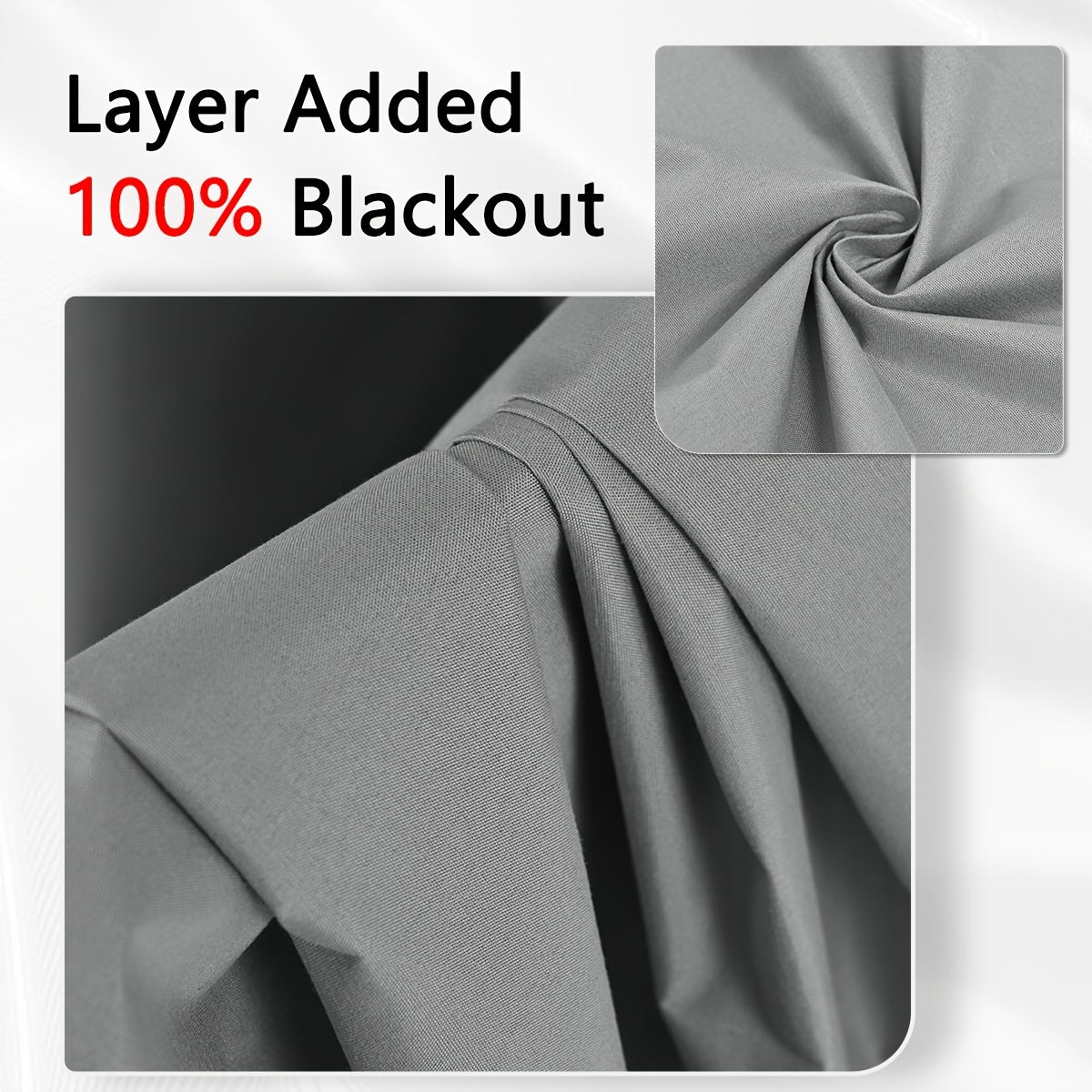 Двойной комплект черных штор с теплоизоляцией и люверсами