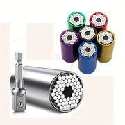 Universal Socket Wrench Set 7-19mm with Impact Sockets Adapter for Power Drill