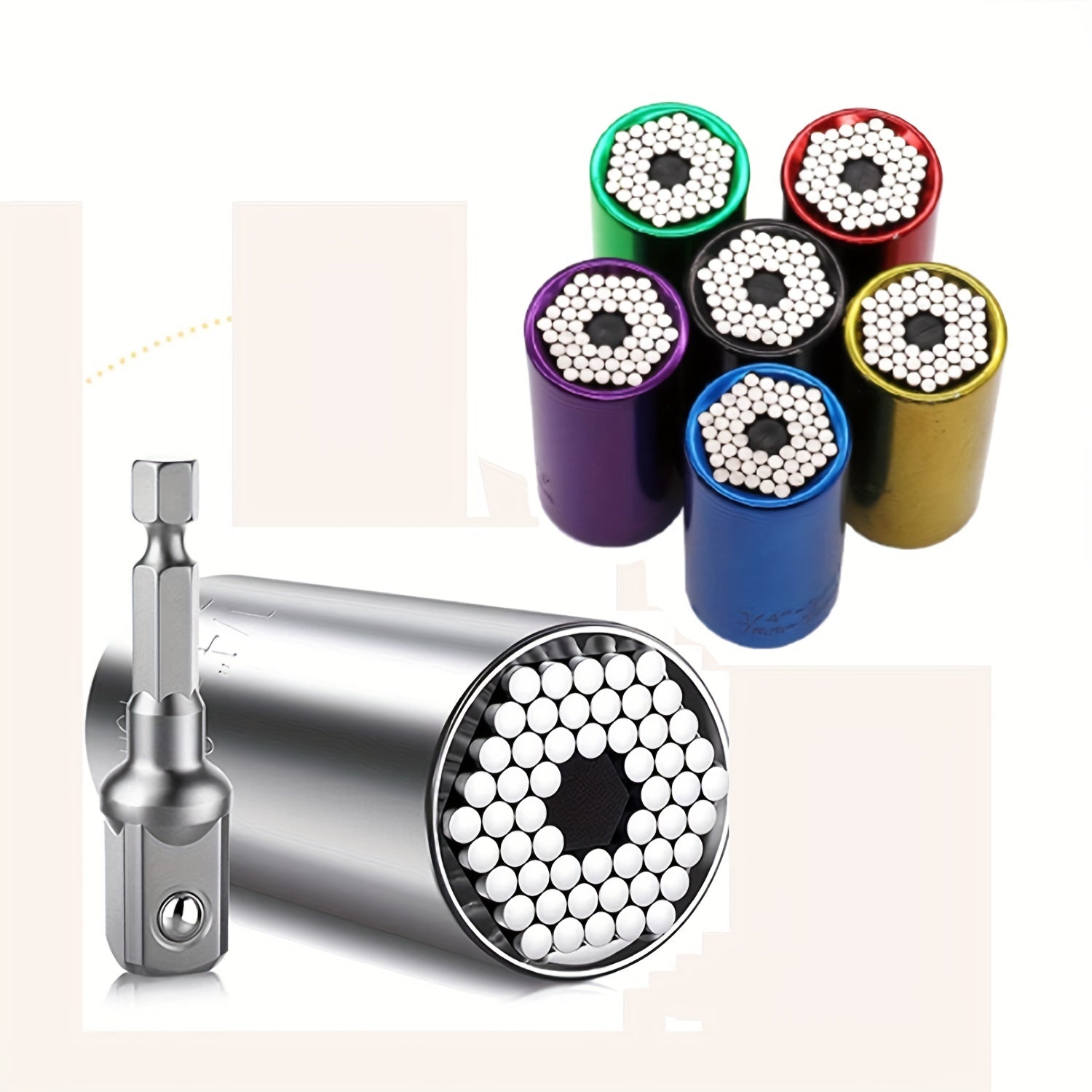 Universal Socket Wrench Set 7-19mm with Impact Sockets Adapter for Power Drill