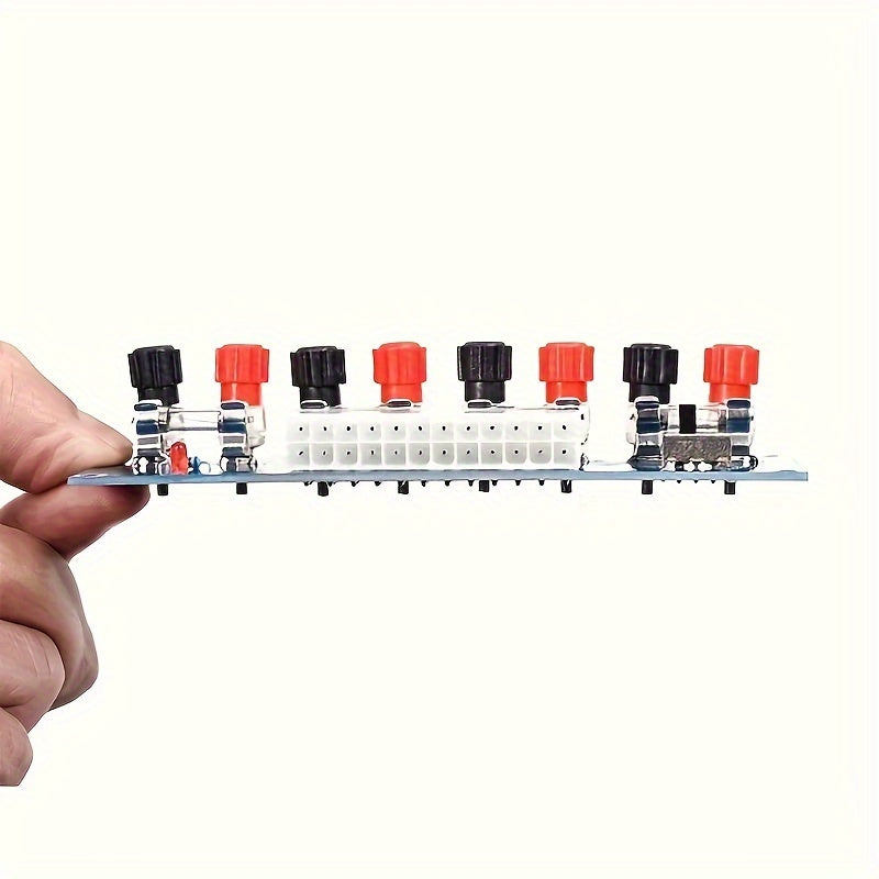 24-Pin ATX Quvvat ta'minoti breakout adapteri stol kompyuterlar uchun, kalit va bir nechta kuchlanish chiqishlari bilan