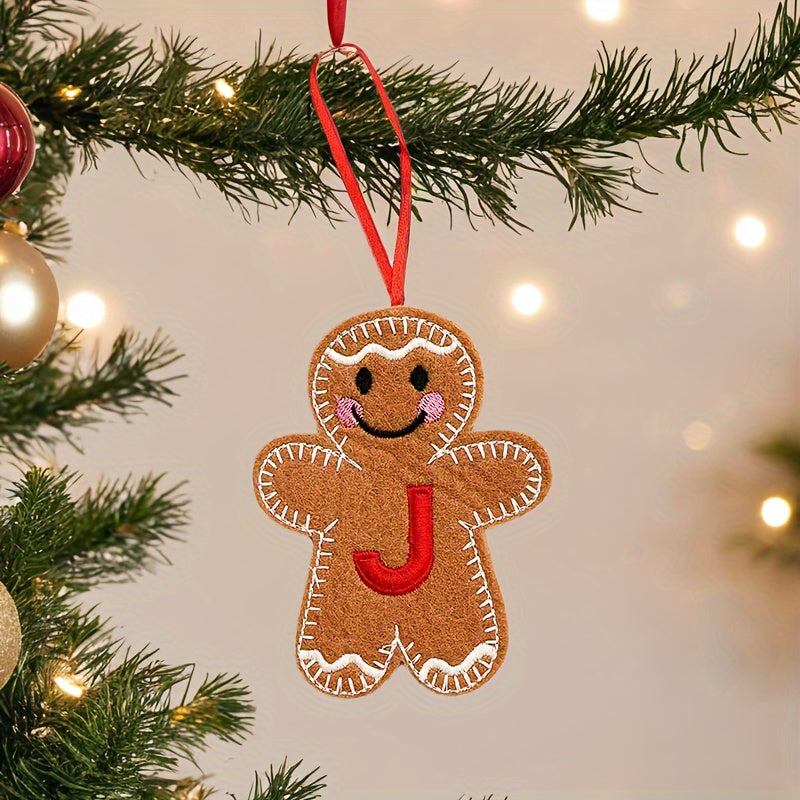 Fabric Gingerbread Man Christmas Ornament for Home and Kitchen Decoration