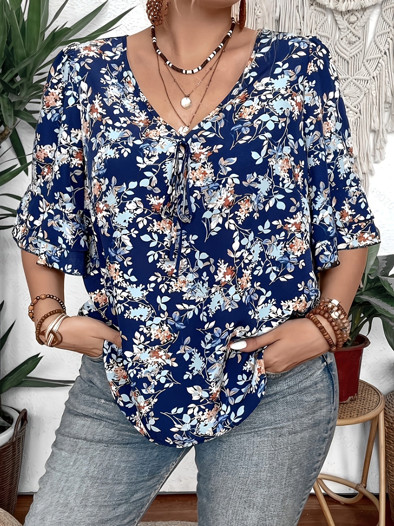 Women's Plus Size Cotton Shirt Casual Loose Fit