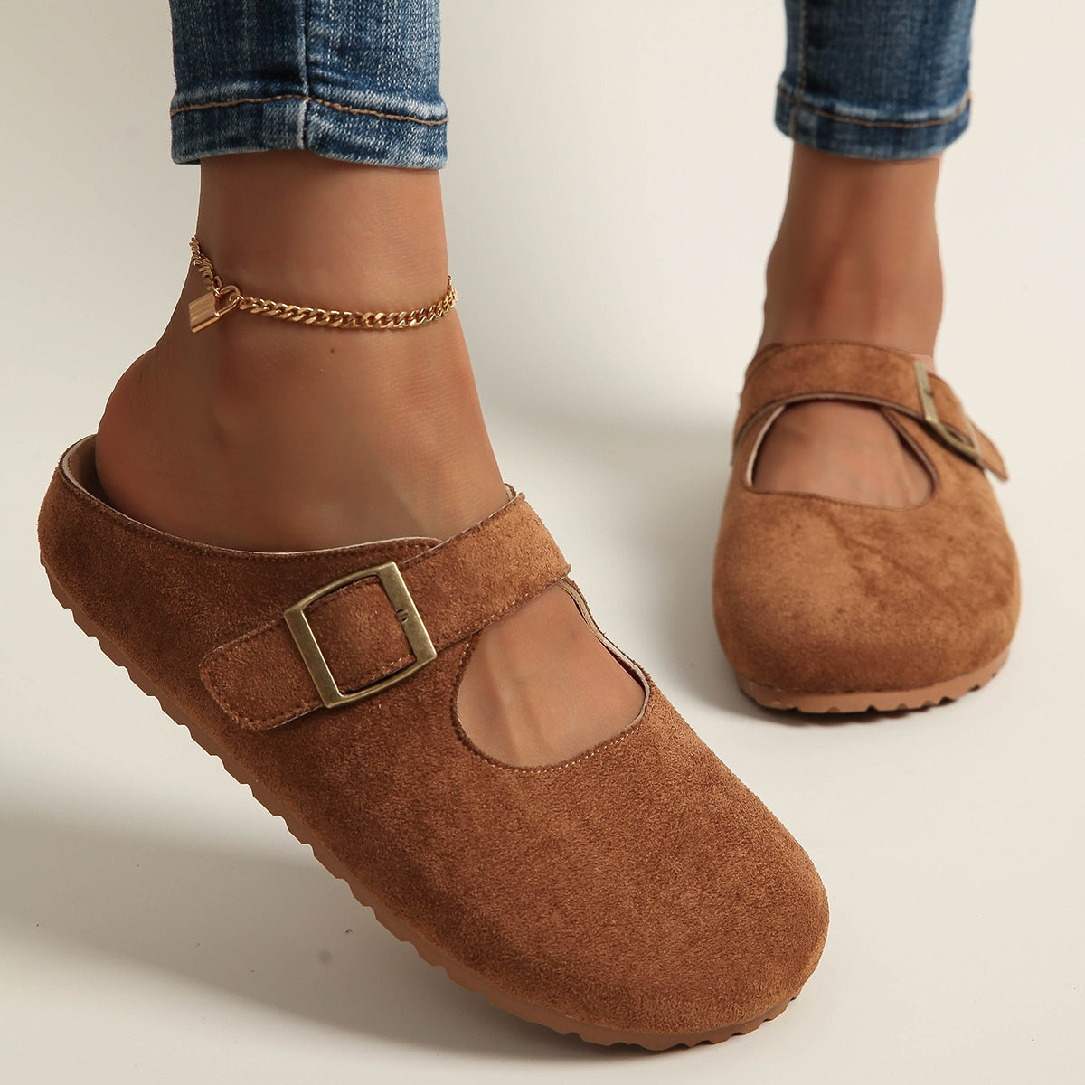 Women's Slip-On Mule Shoes Thick Sole Open Toe Casual Comfort