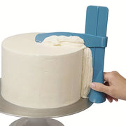 Cake Icing Smoother Tool Set with Handle Plastic Baking Decorating Accessories