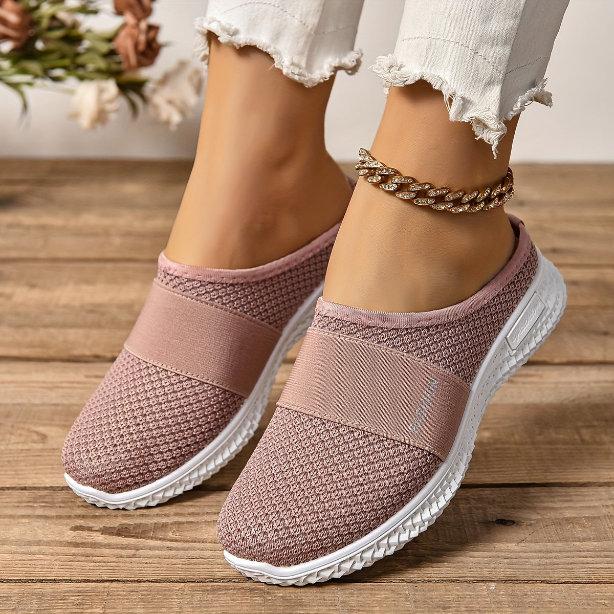 Women's Mesh Slip-On Shoes with Comfortable Sole for Summer