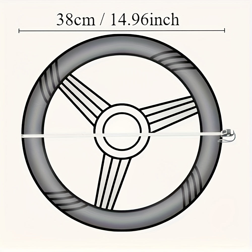 Universal Fit Flannel Velvet Steering Wheel Cover Non-Slip Warm Winter Car Protector