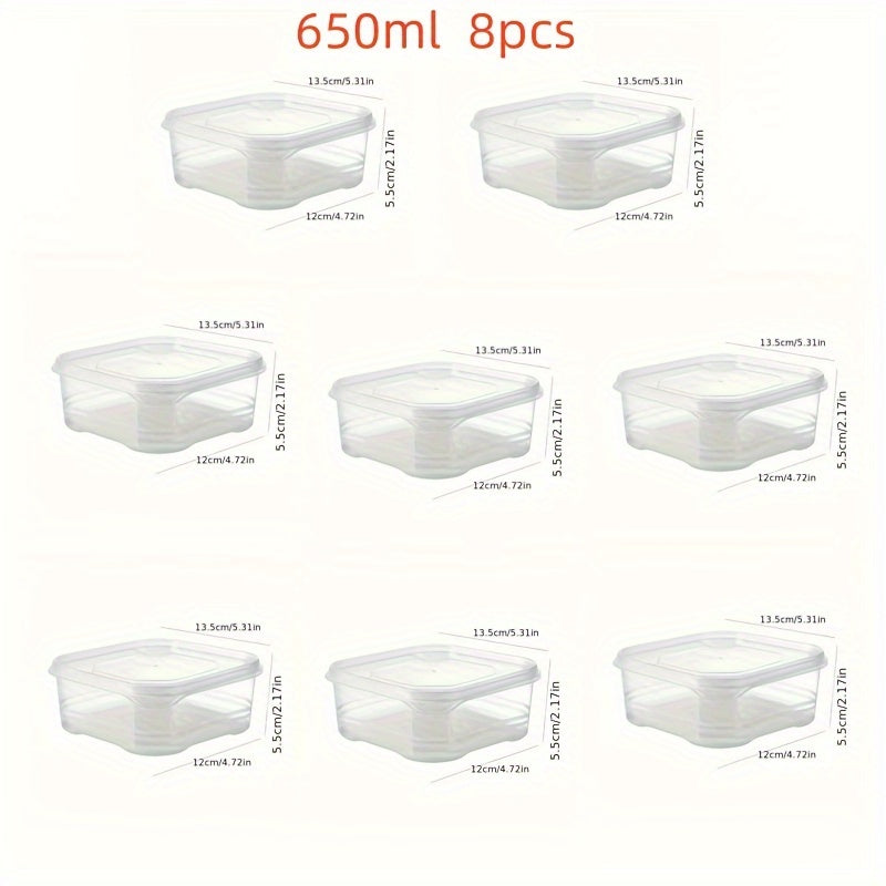 Clear Food Storage Containers Set with Locking Lids for Refrigerator Fruits Vegetables