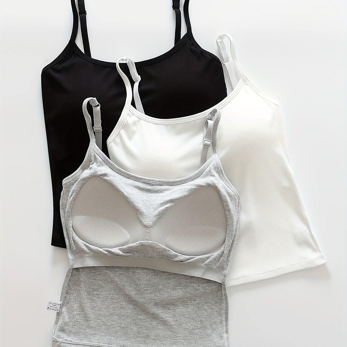 Women's Seamless Padded Vest Top Breathable Cami Lingerie