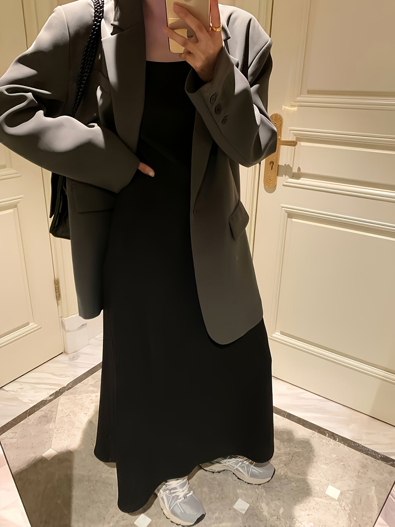 Women's Gray Suit Jacket Casual Blazer for Spring and Fall 2024 Petite Sizes