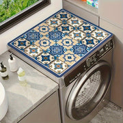 Absorbent Dust Cover for Washing Machines and Furniture Classic Plaid Mandala Design