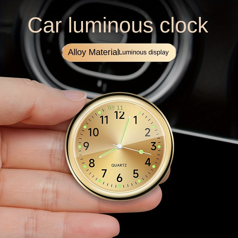 Mini Quartz Car Dashboard Clock Luminous Decorative Car Accessories