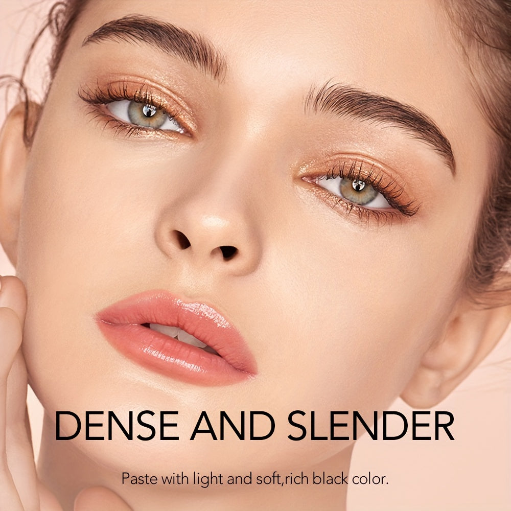 Waterproof Black Mascara with Volumizing Lengthening and Curling Formula Containing Plant Squalane