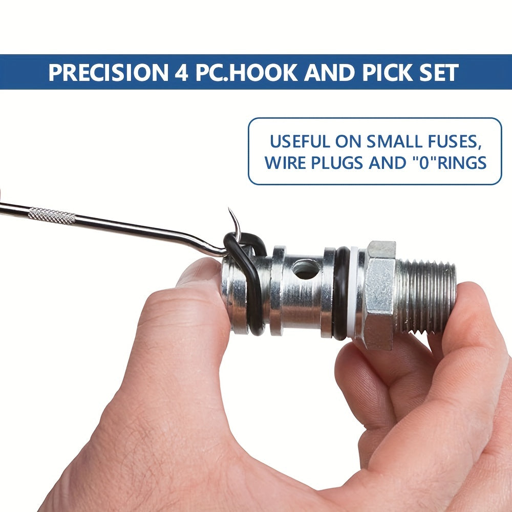 10 Pack Pick and Hook Set Extra Long O-Ring and Seal Remover Soft Grip Assorted Shapes