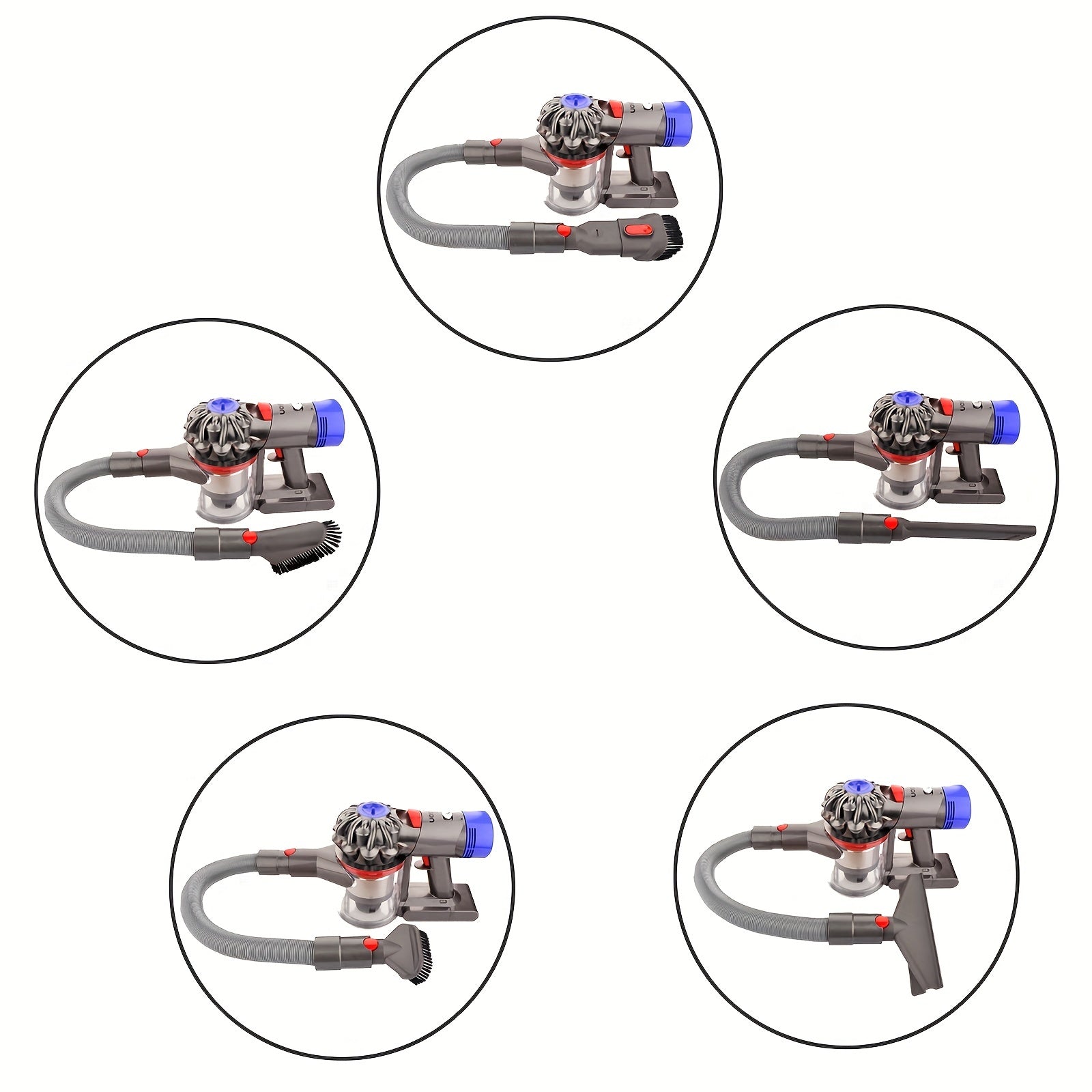 6 ta bo'lakdan iborat vakuum ulanish to'plami - V15, V12, V11, V10, V7 va V8 Absolute Detect modellari uchun mo'ljallangan yumshoq matras, kattalashtirilgan va tsiklon tozalash aksessuarlarini o'z ichiga oladi.