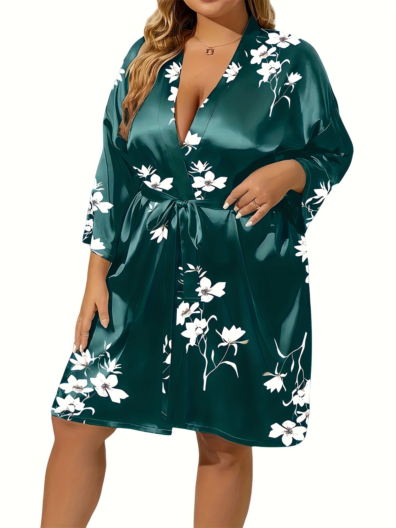 Plus Size Colorful Cotton Home Wear Bathrobe for Women