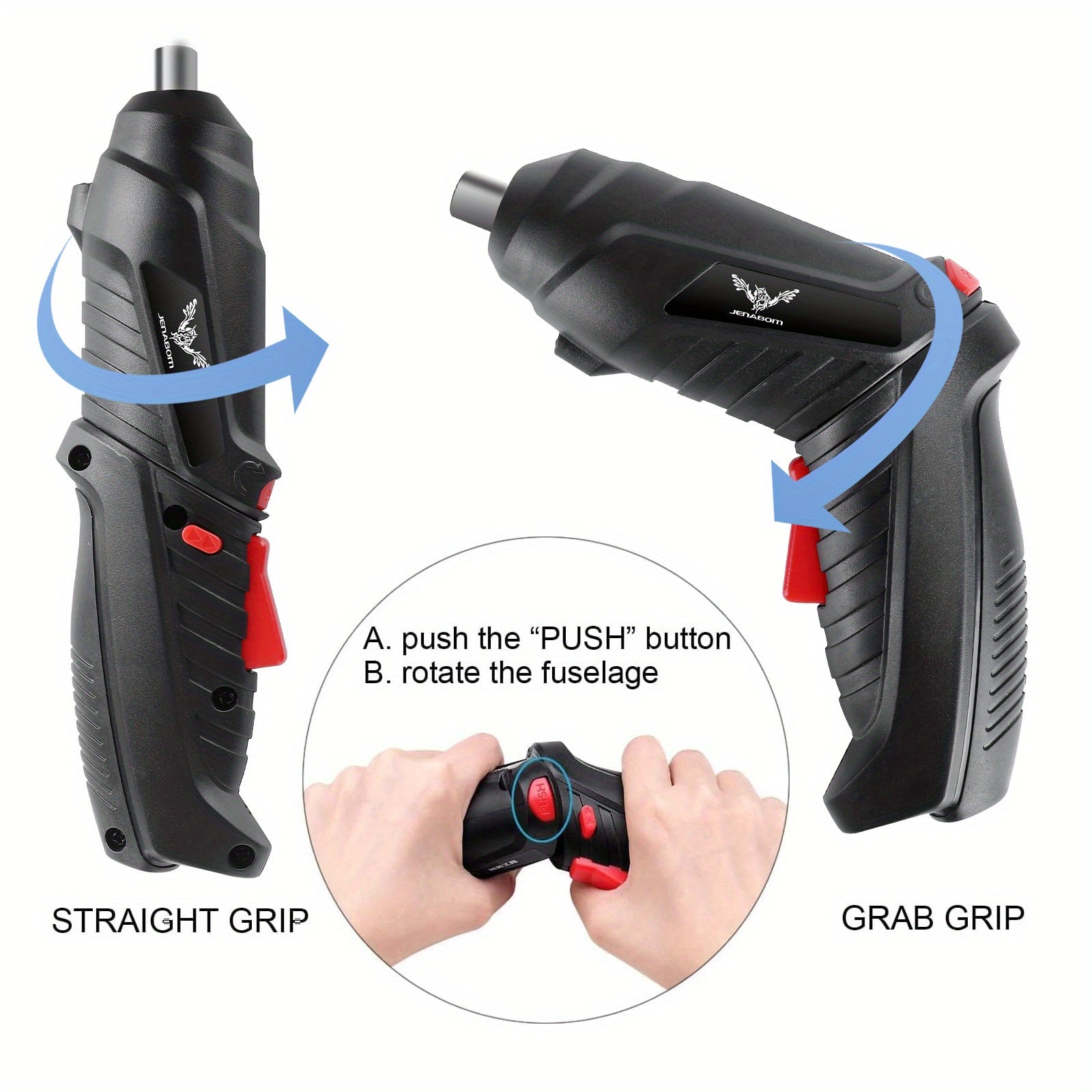 Electric Tool Set with 3.6V Mini Cordless Drill and Screwdriver 14 26 47 Pieces