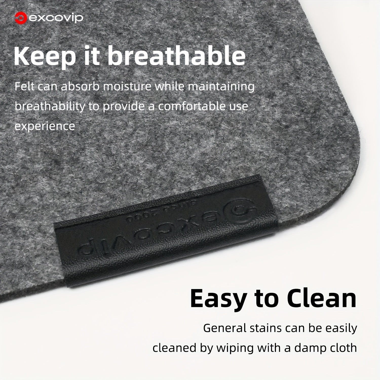 Large Washable Felt Gaming Mouse Pad Non-Slip Rubber Base for Keyboard Laptop Office