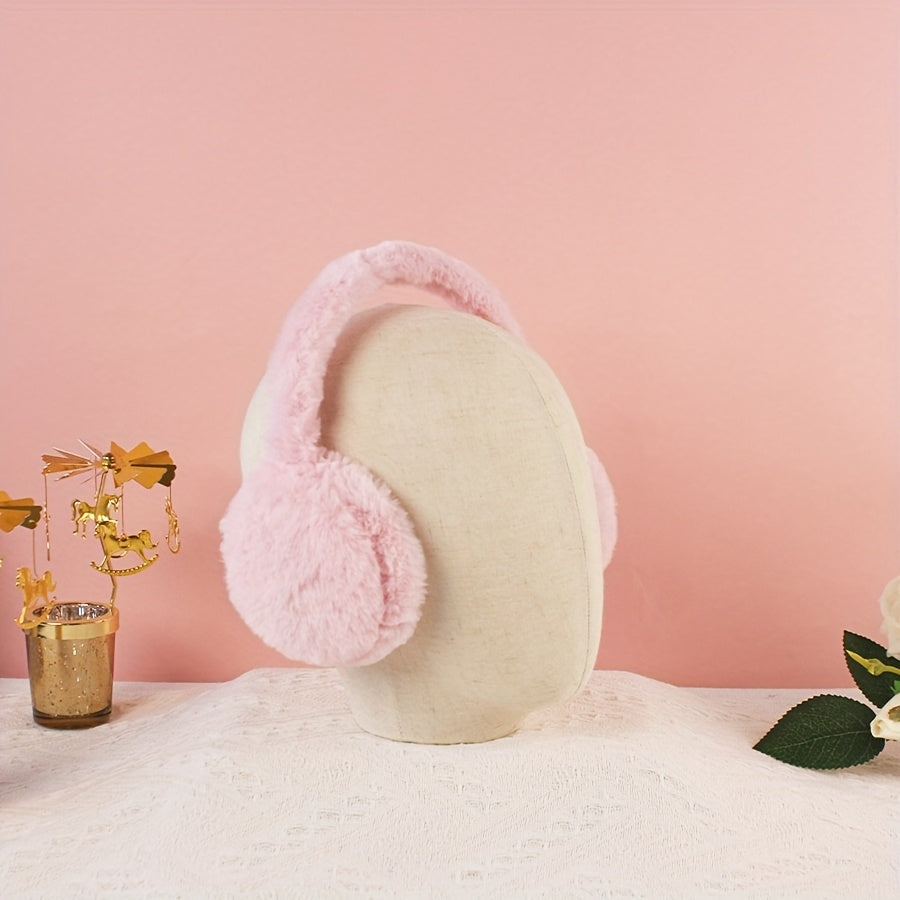 Warm Winter Earmuffs for Women Soft Cozy Flexible Fit Easy to Clean Polyester Blend