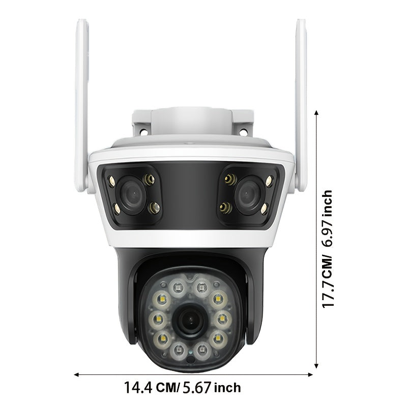 360° Pan Tilt Security Camera with Motion Detection Night Vision Two-Way Audio USB Indoor Outdoor