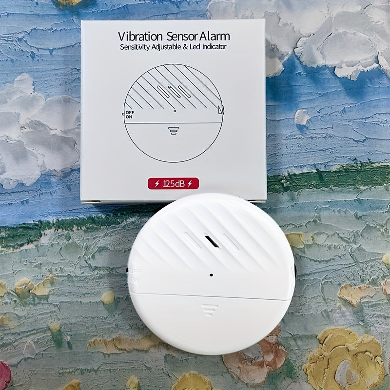 Vibration Alarm Sensor 125dB Glass Breakage Anti-theft Security Earthquake Warning Home Safety