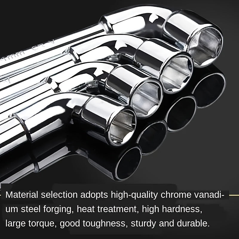 7-Piece L-Shaped Socket Wrench Set Metal Repair Tools for Machinery