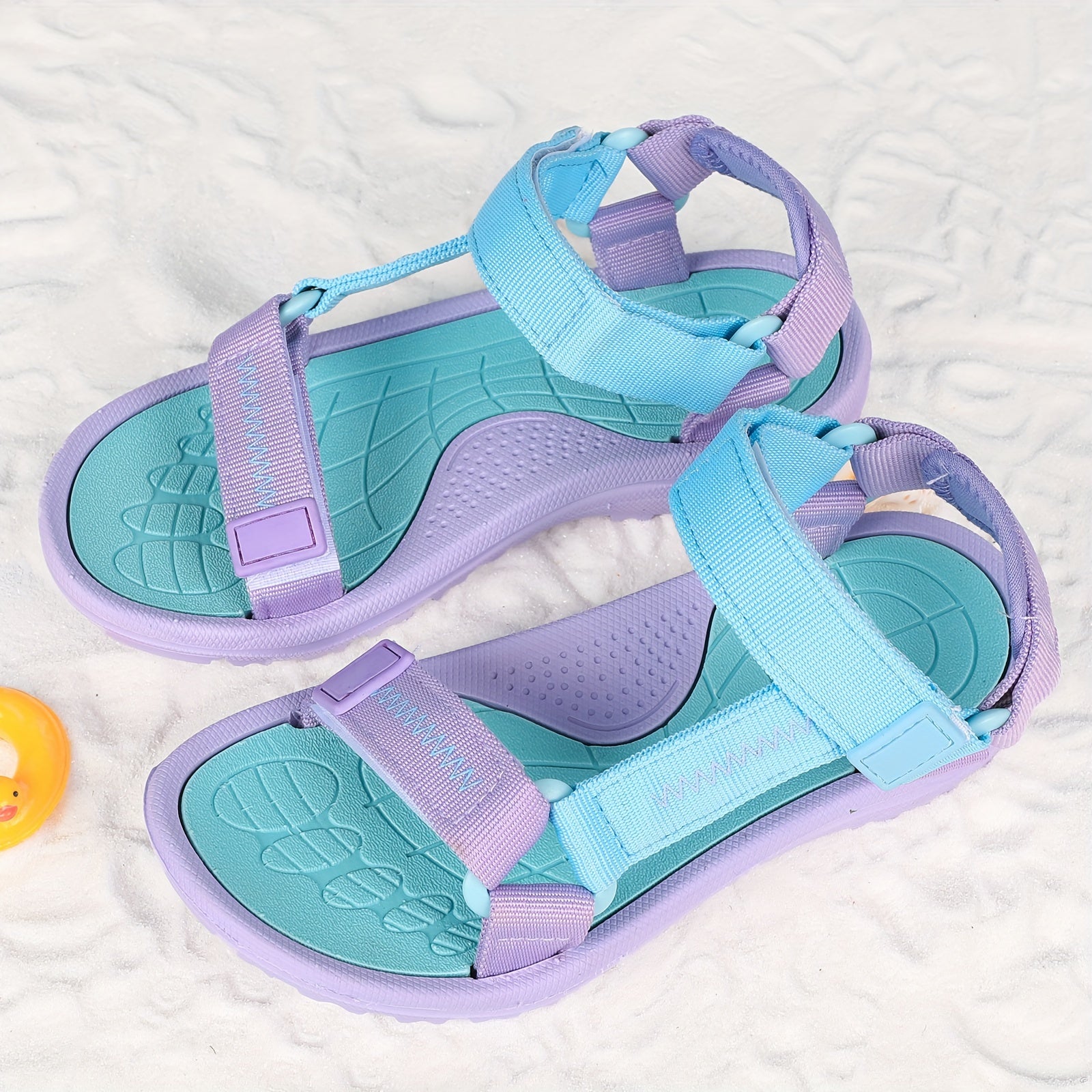 Sandalias deportivas de dedo abierto para niñas, ligeras, transpirables y casuales para actividades al aire libre