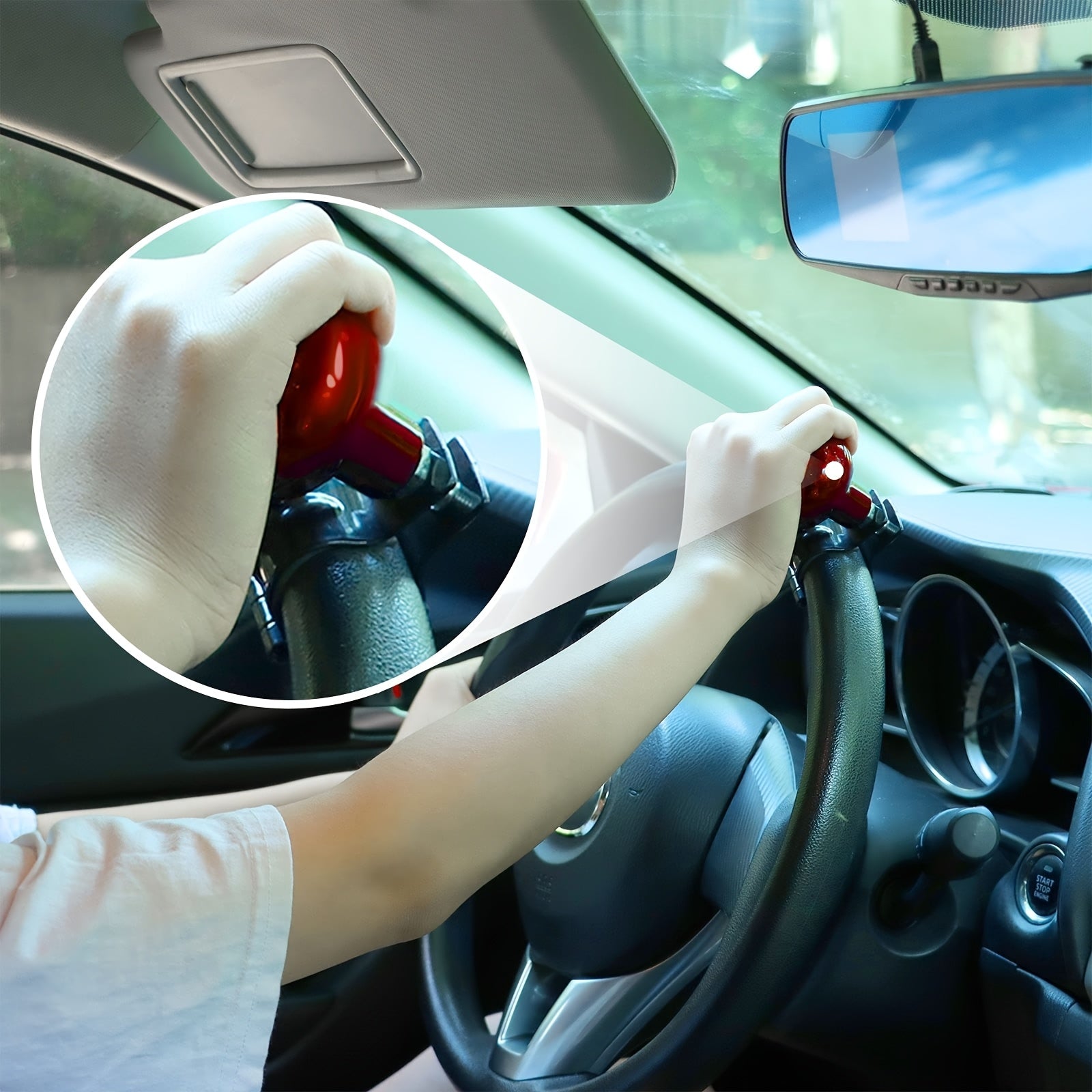 Universal boshqaruv g'ildiragi spinner knopkasi qora, jigarrang, kumush, avtomobillar, UTV, ATV, yuk mashinalari uchun