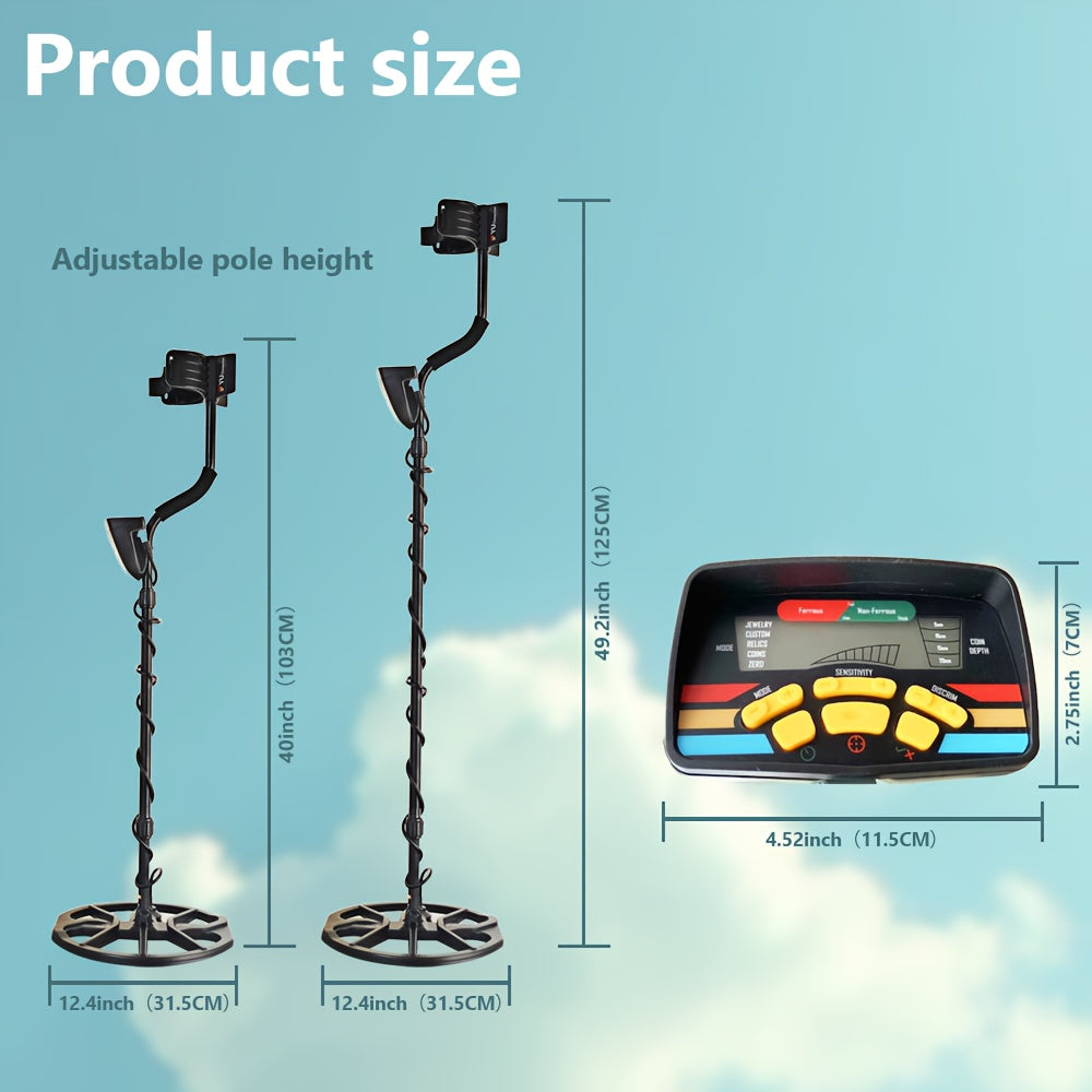 Battery-Powered Metal Detector with Remade Detection Disk for Adults