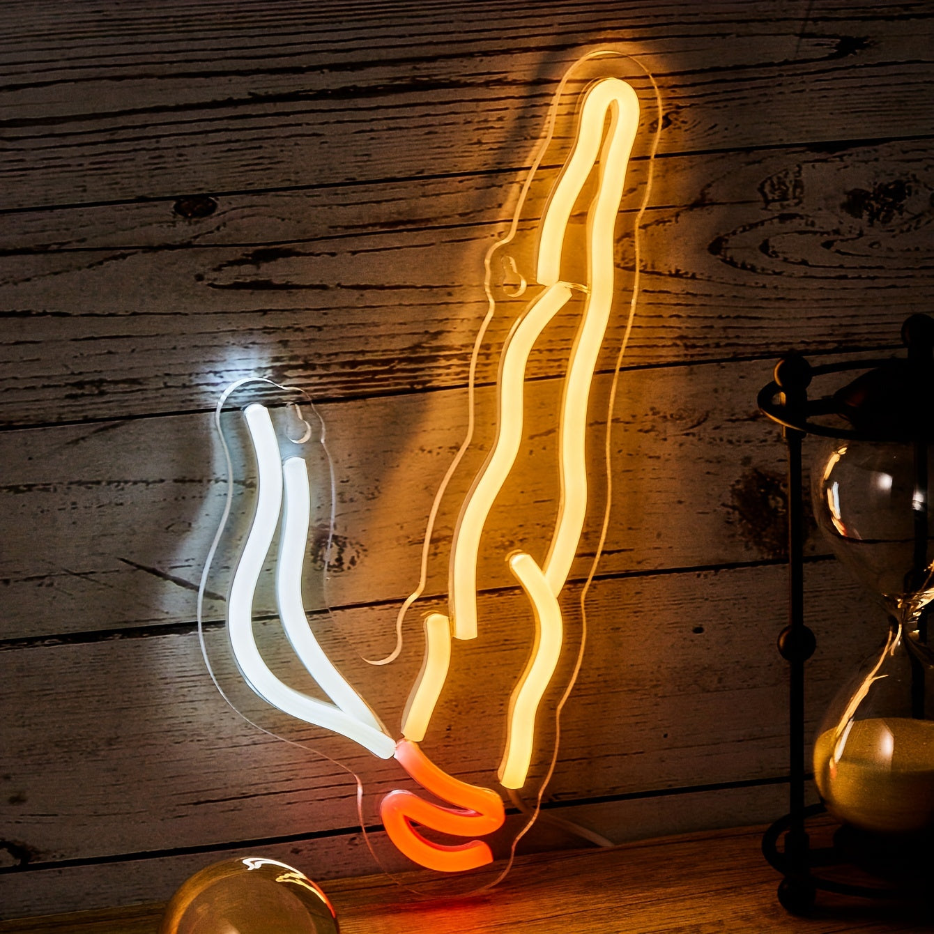 Neon Wall Light Cigarette Shape USB Powered Wall Decor