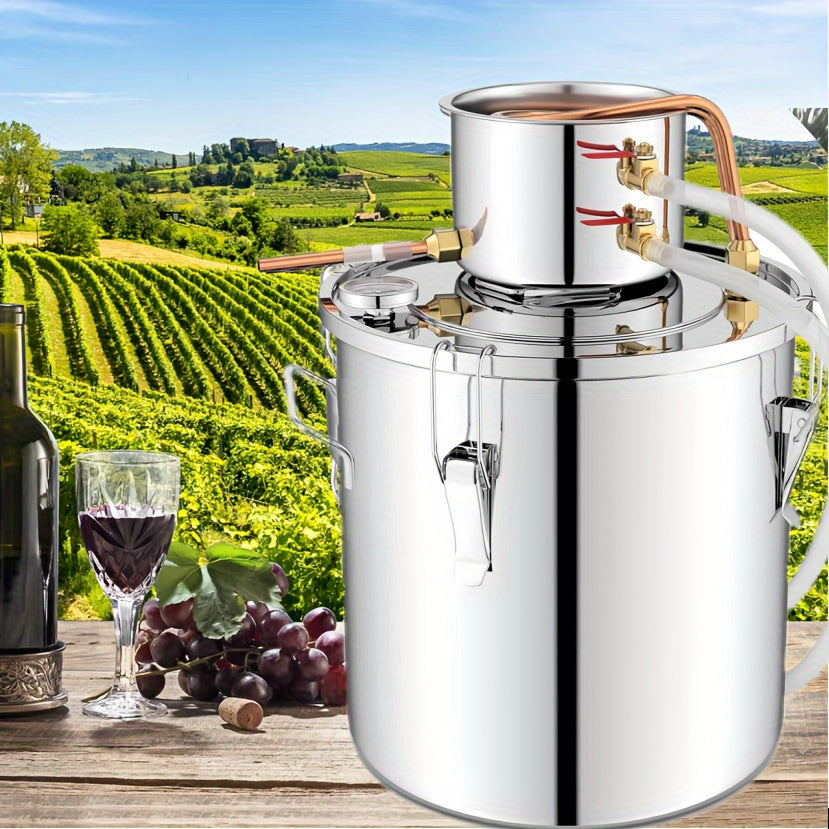 2-Gallon Copper Alcohol and Ethanol Distiller No Electricity Needed for Spirits Water Purification