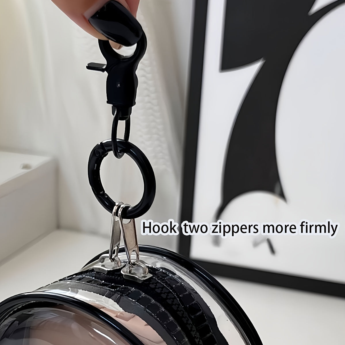 Multipurpose Storage Bag with Keychain for Cables, Headphones, Lipstick and Keys Travel Organizer Gift