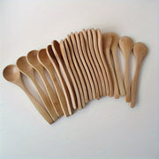 Set of 10 Wooden Long Handle Spoons for Coffee and Cooking