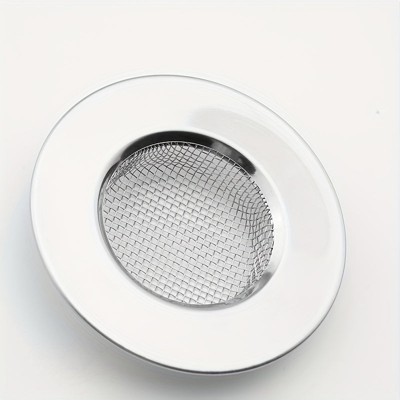 Ikki zanglamaydigan po'latdan yasalgan lavabo drenaj filtrlari, to'siqlarni oldini olish va hammomda sochlarni ushlab qolish uchun. Ushbu ko'p funksiyali filtrlar uy uchun zarur vositalardir.
